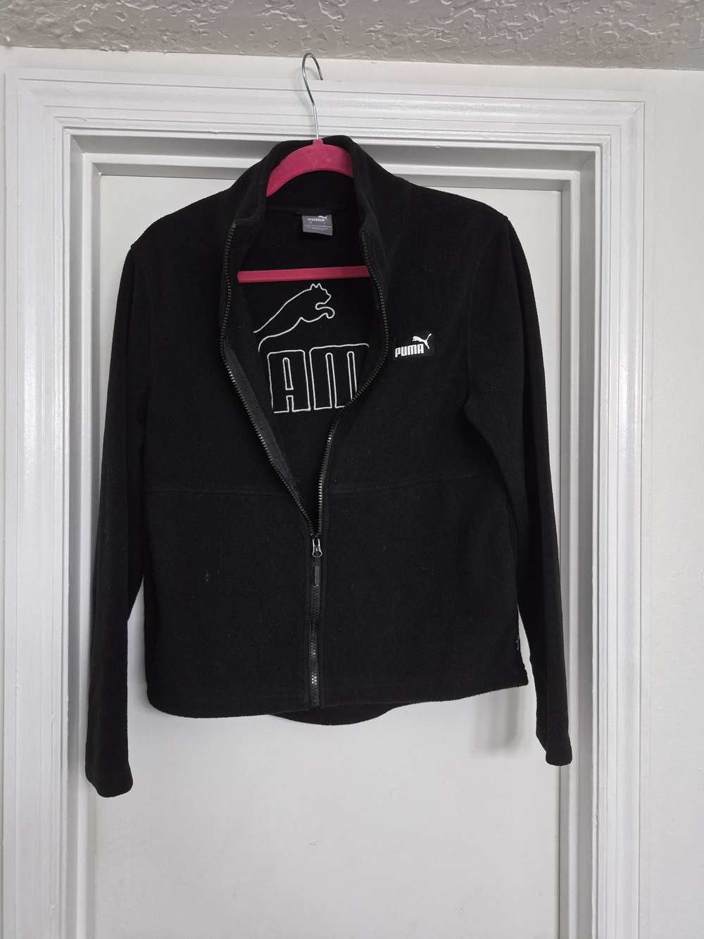 Puma Black Full-Zip Utility Jacket with Logo